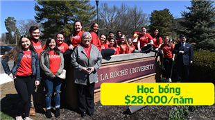 Học bổng du học Mỹ lên đến $28,000 từ La Roche University - Đại học nổi bật của tiểu bang Pennsylvania